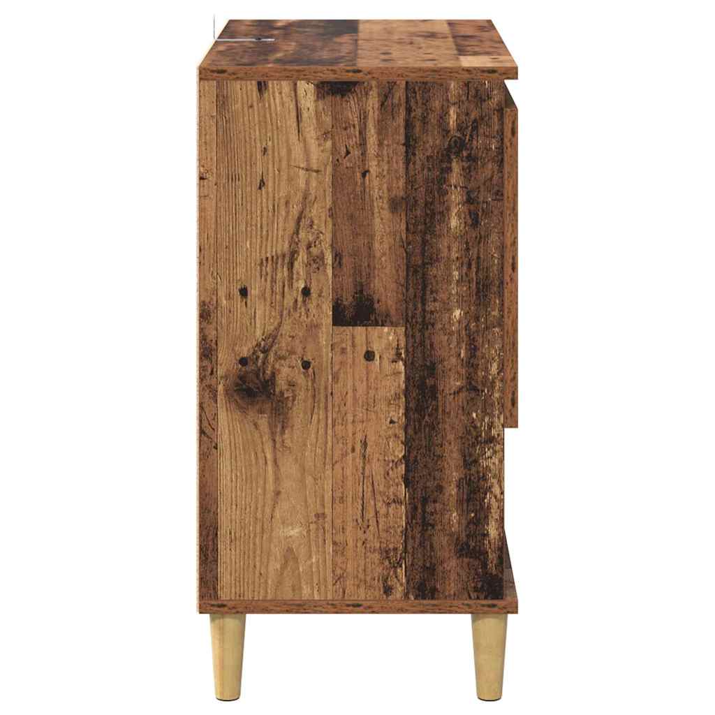Oldalszekrények 2 pcs Öreg fa 60 x 35 x 70 cm Szerelt Fa