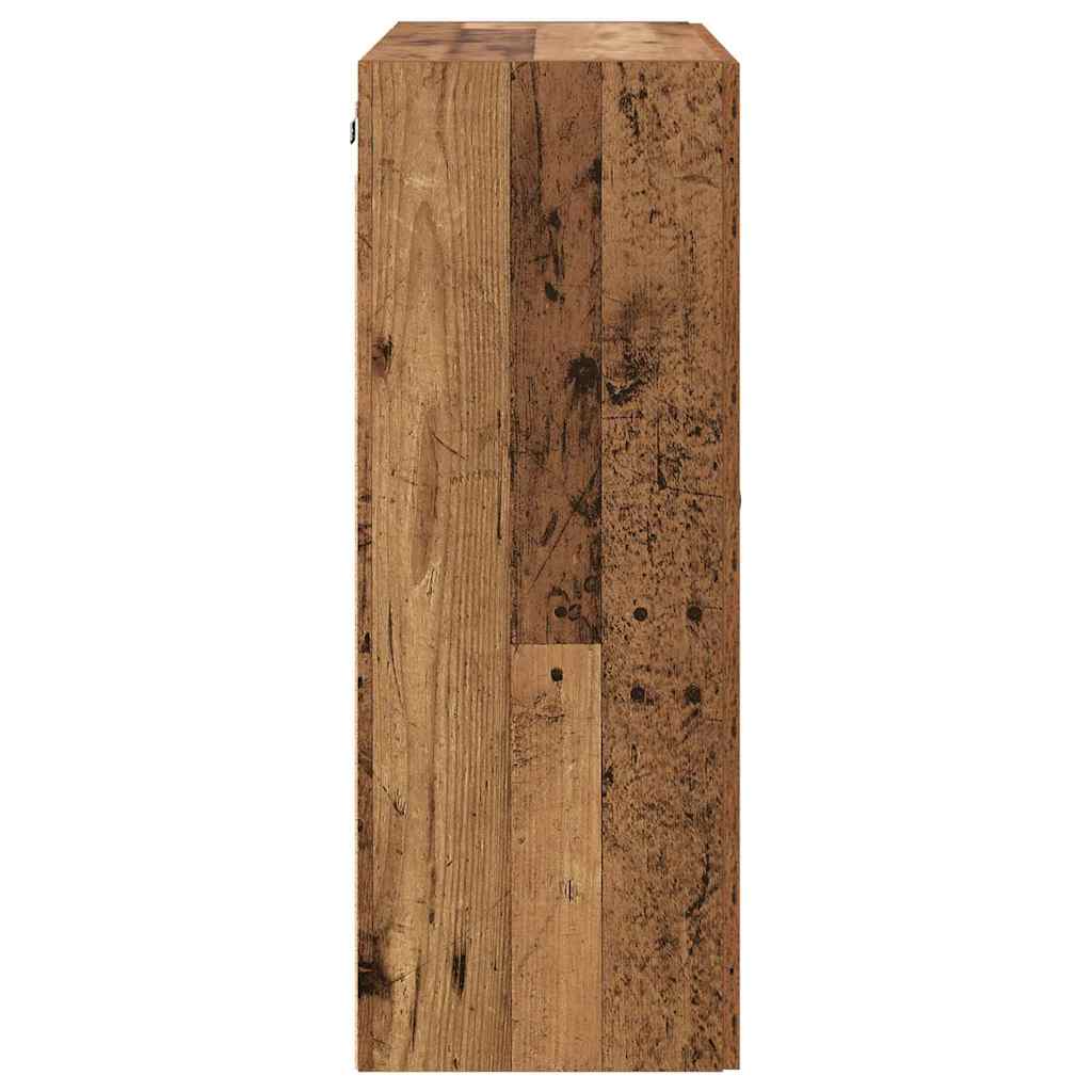 Fali szekrény 2 db Öreg fa 69,5 x 34 x 90 cm Szerelt Fa