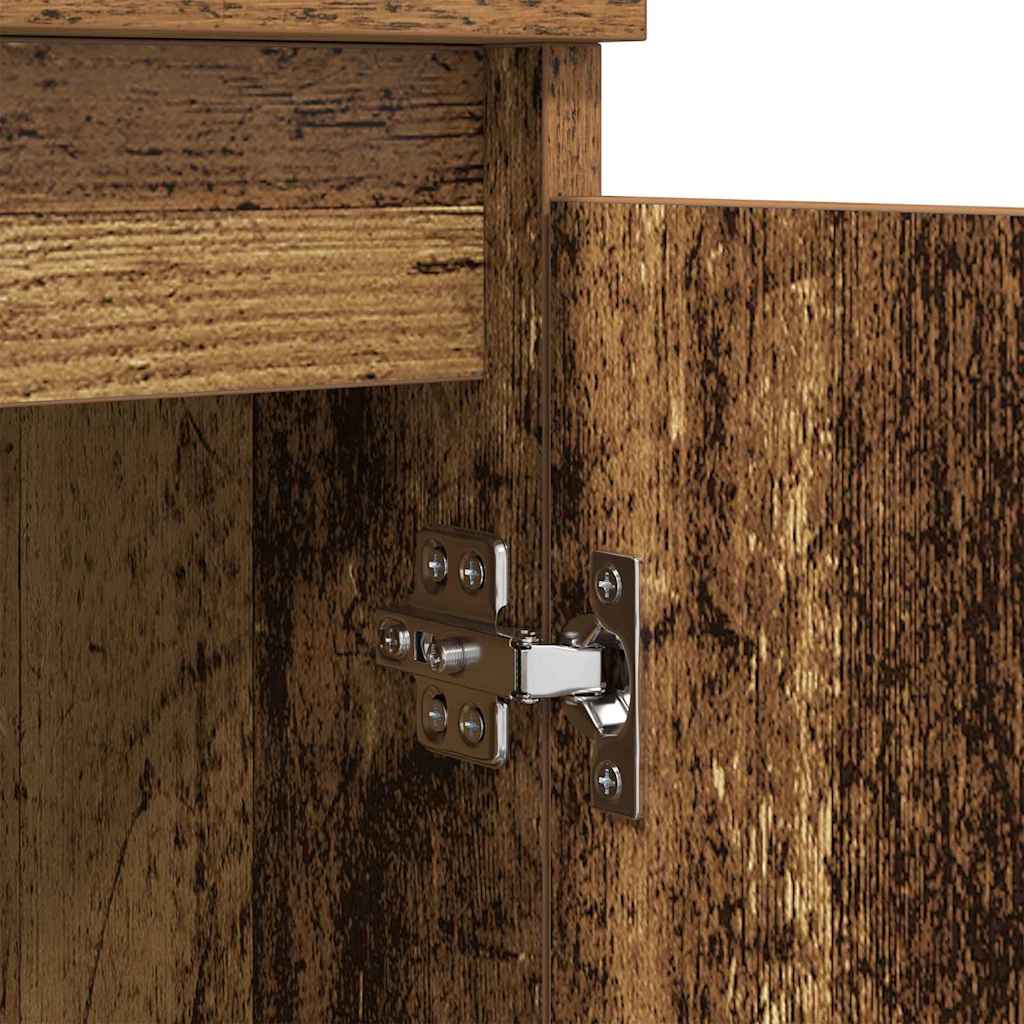 Oldalszekrények 3 pcs Öreg fa 60 x 35 x 70 cm Szerelt Fa