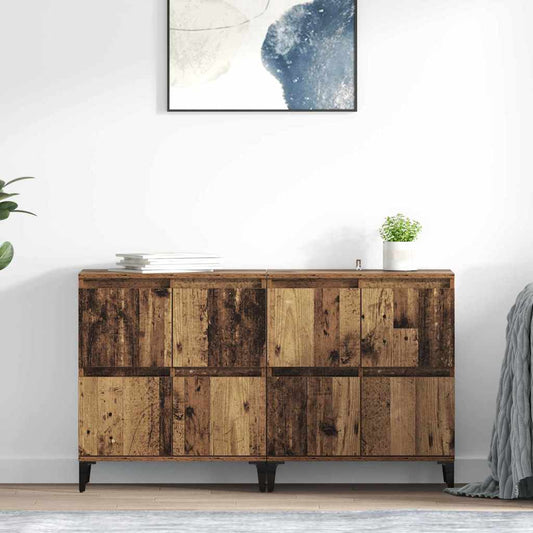 Oldalszekrények 2 pcs Öreg fa 60 x 35 x 70 cm Faanyag