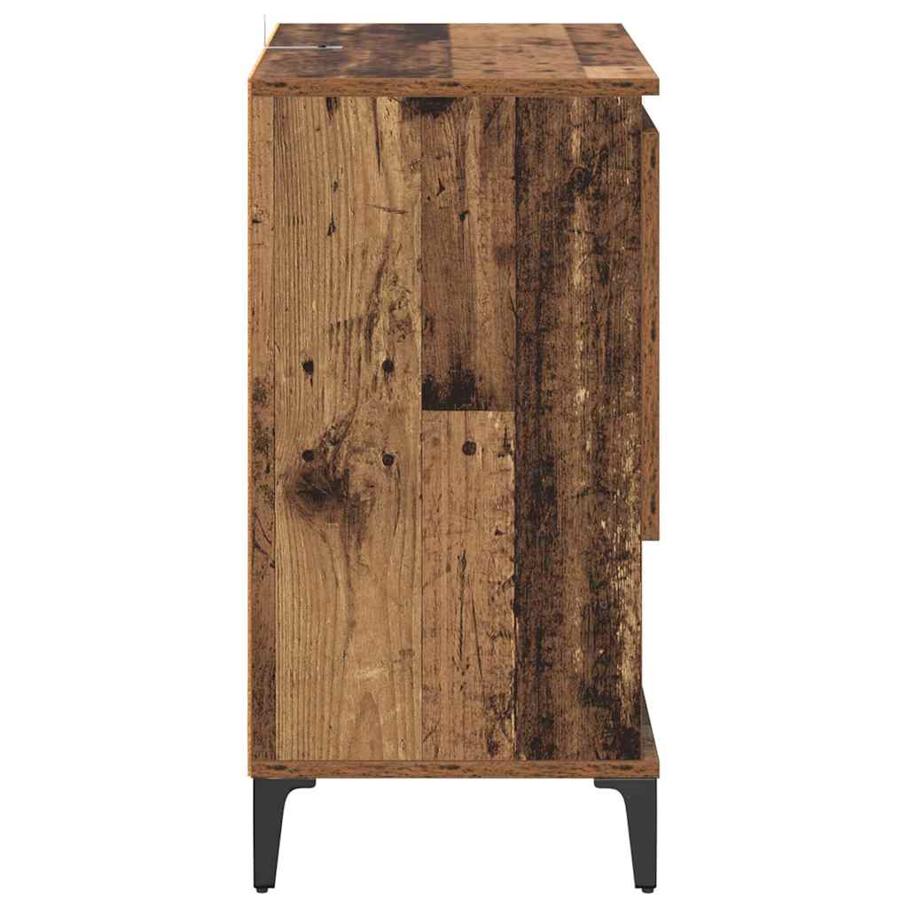 Oldalszekrények 3 pcs Öreg fa 60 x 35 x 70 cm Szerelt Fa