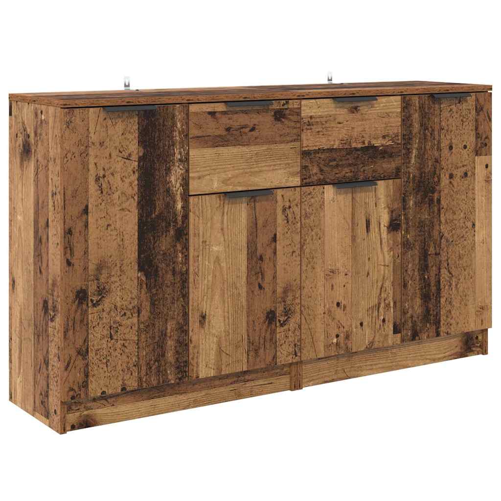 Oldalszekrények 2 pcs Öreg fa 60 x 30 x 70 cm Szerelt Fa