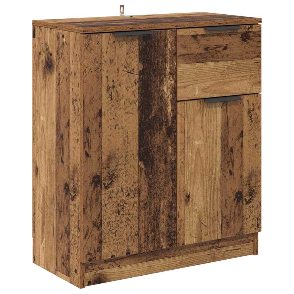Oldalszekrények 2 pcs Öreg fa 60 x 30 x 70 cm Szerelt Fa