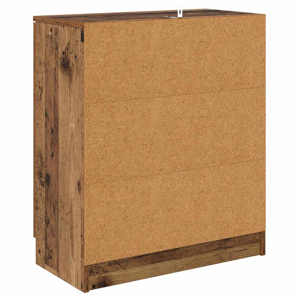 Oldalszekrények 2 pcs Öreg fa 60 x 30 x 70 cm Szerelt Fa