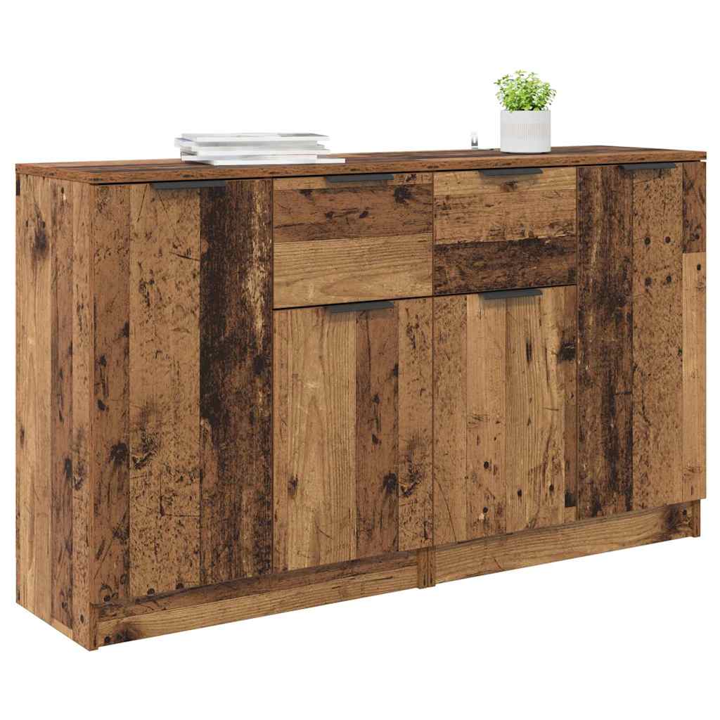 Oldalszekrények 2 pcs Öreg fa 60 x 30 x 70 cm Szerelt Fa