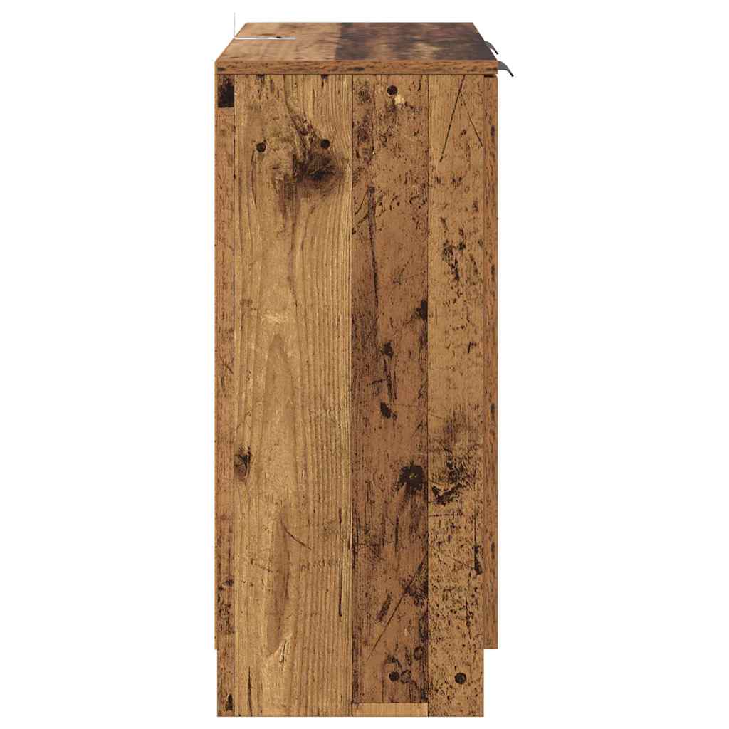 Oldalszekrények 2 pcs Öreg fa 60 x 30 x 70 cm Szerelt Fa