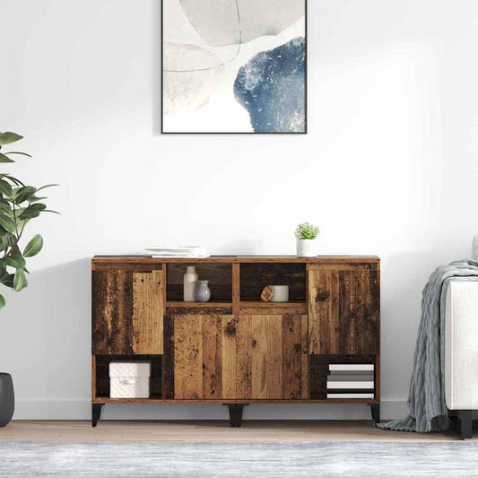 Oldalszekrények 2 pcs Öreg fa 60 x 35 x 70 cm Faanyag