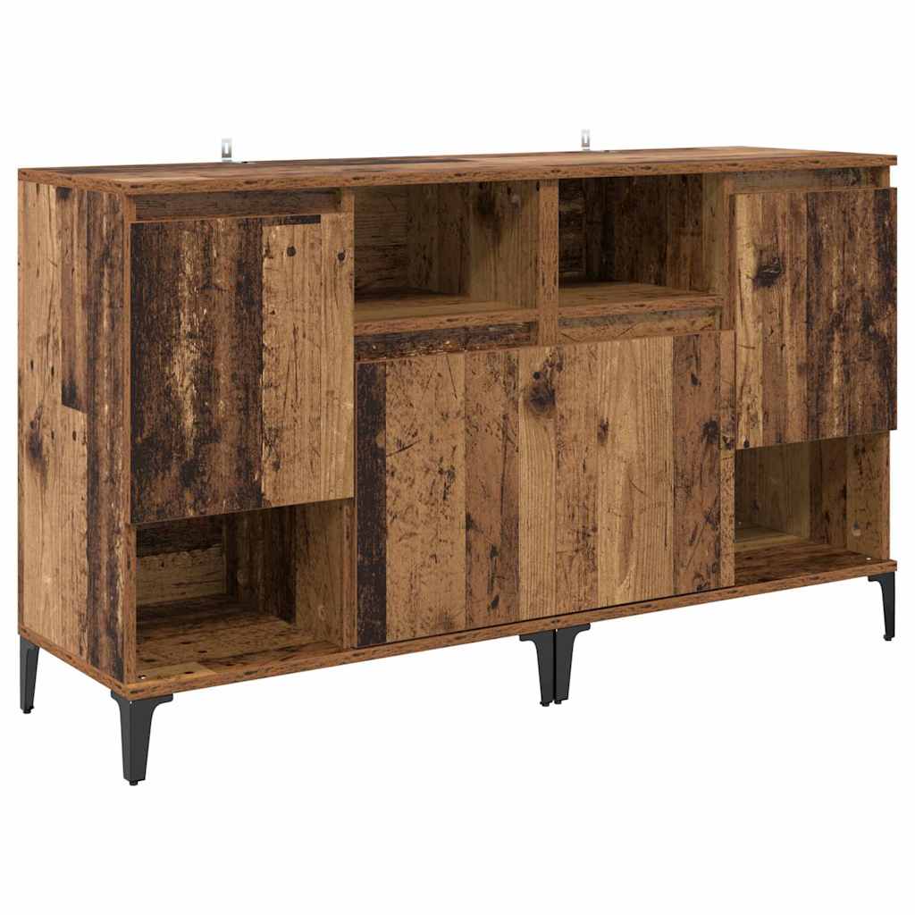 Oldalszekrények 2 pcs Öreg fa 60 x 35 x 70 cm Szerelt Fa