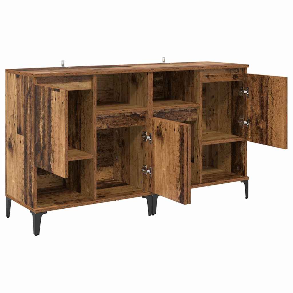 Oldalszekrények 2 pcs Öreg fa 60 x 35 x 70 cm Szerelt Fa