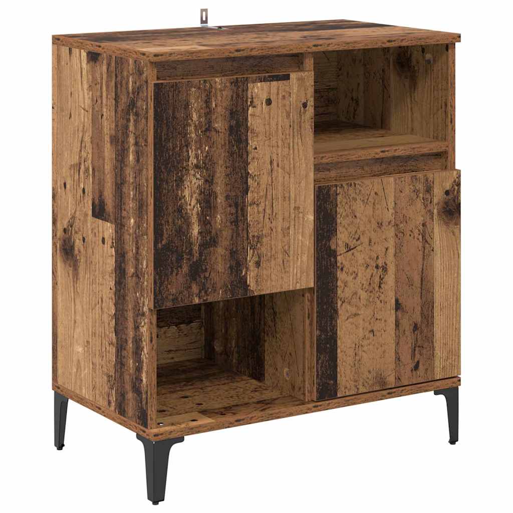 Oldalszekrények 2 pcs Öreg fa 60 x 35 x 70 cm Szerelt Fa