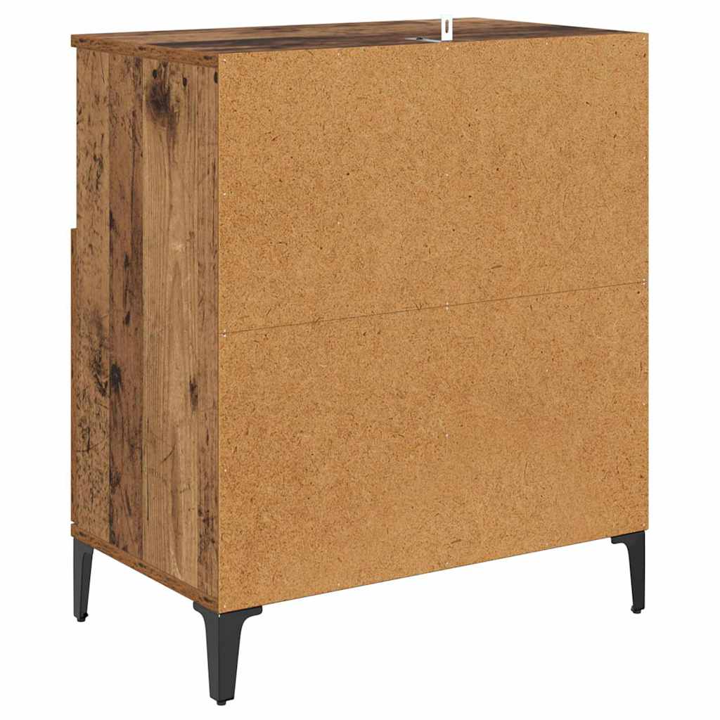 Oldalszekrények 2 pcs Öreg fa 60 x 35 x 70 cm Szerelt Fa