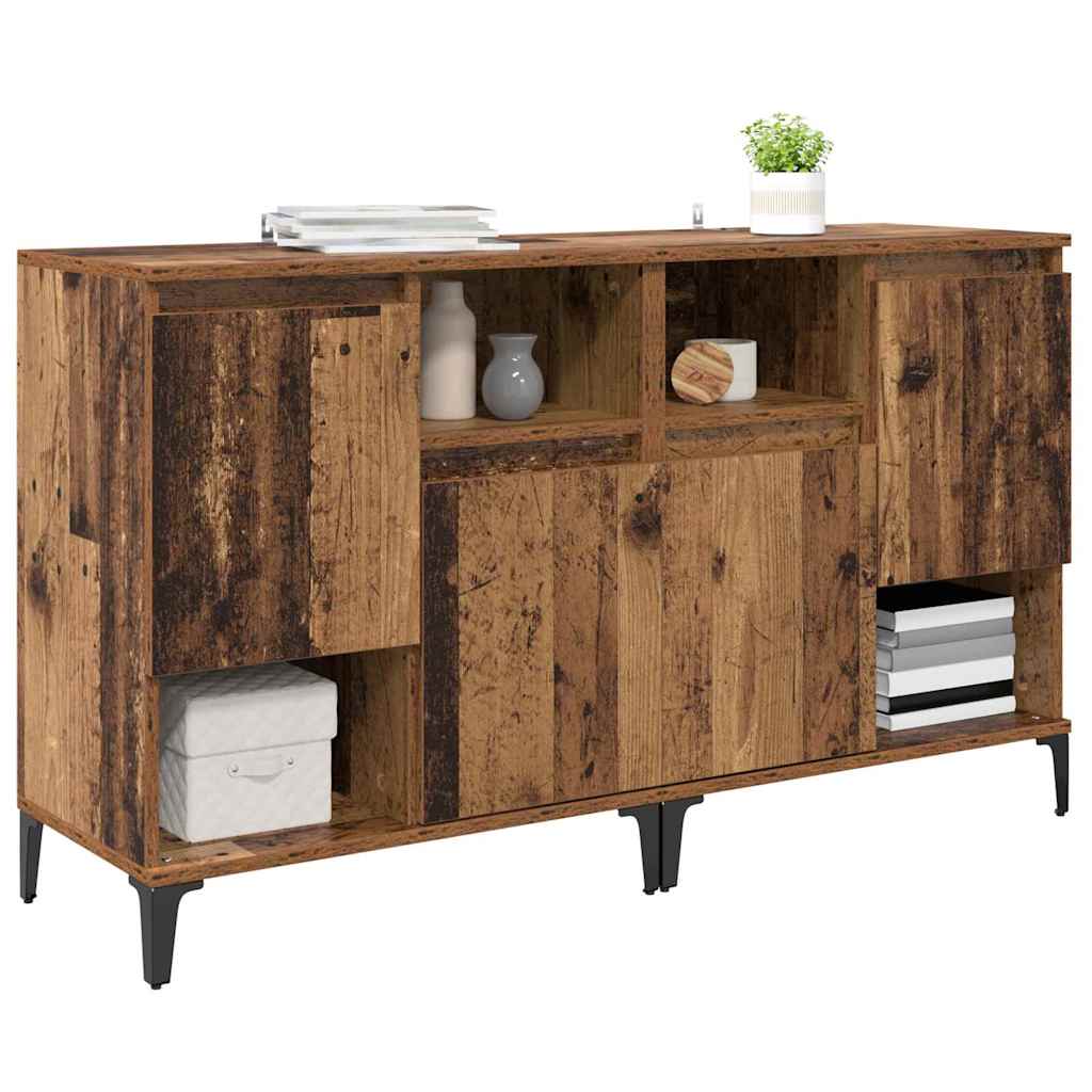 Oldalszekrények 2 pcs Öreg fa 60 x 35 x 70 cm Szerelt Fa