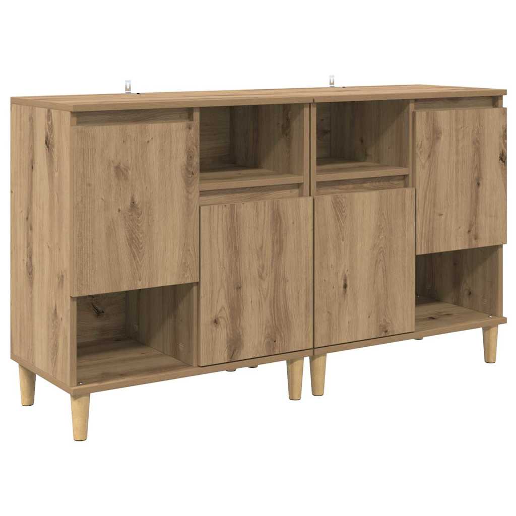 Oldalszekrények 2 pcs Artisan tölgy 60 x 35 x 70 cm Szerelt Fa