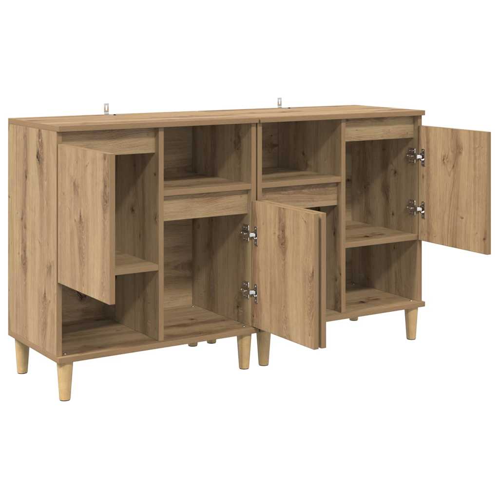 Oldalszekrények 2 pcs Artisan tölgy 60 x 35 x 70 cm Szerelt Fa
