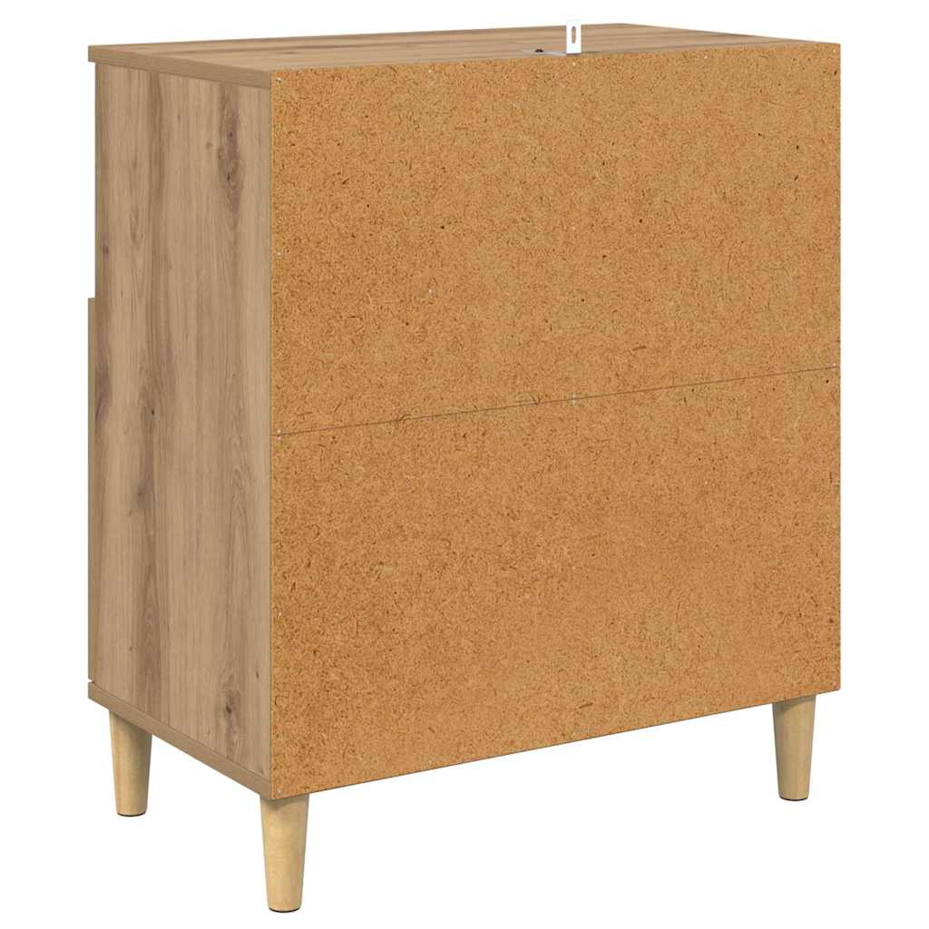 Oldalszekrények 2 pcs Artisan tölgy 60 x 35 x 70 cm Szerelt Fa