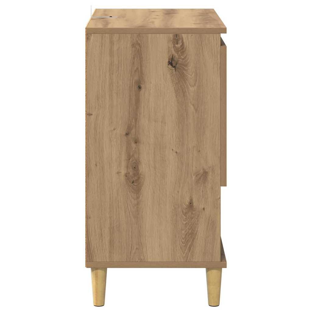 Oldalszekrények 2 pcs Artisan tölgy 60 x 35 x 70 cm Szerelt Fa