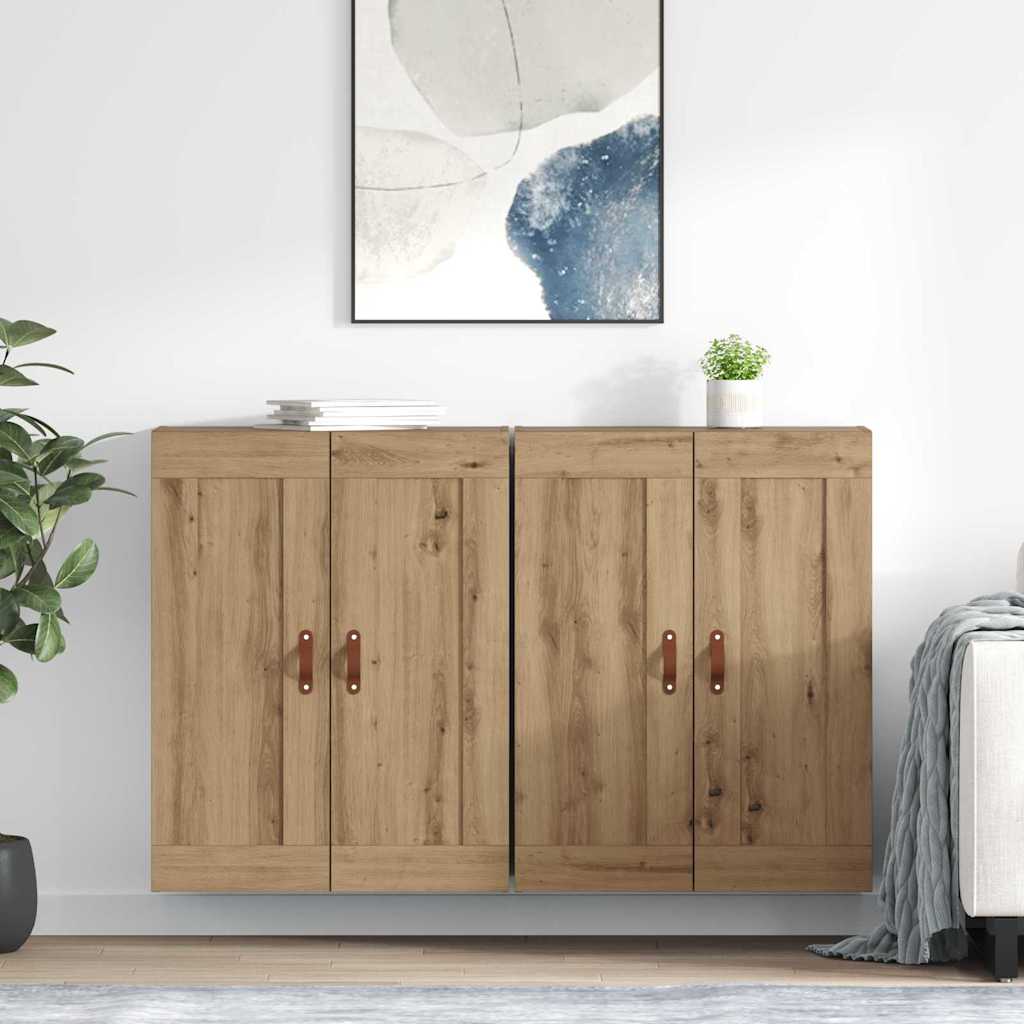Fali szekrény 2 db Artisan tölgy 69,5 x 34 x 90 cm Szerelt Fa