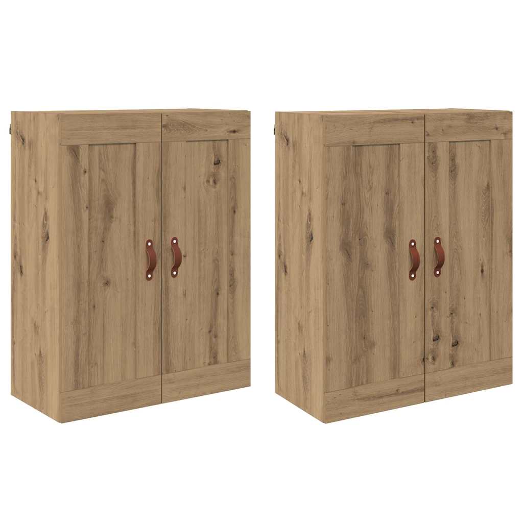 Fali szekrény 2 db Artisan tölgy 69,5 x 34 x 90 cm Szerelt Fa