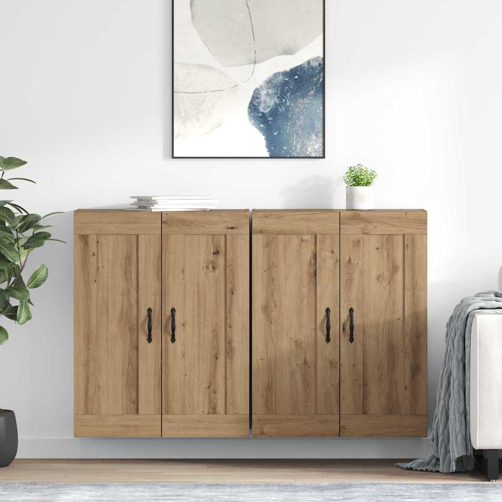 Fali szekrény 2 db Artisan tölgy 69,5 x 34 x 90 cm Szerelt Fa