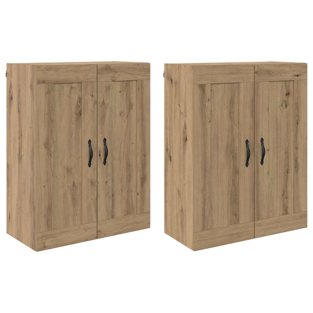 Fali szekrény 2 db Artisan tölgy 69,5 x 34 x 90 cm Szerelt Fa
