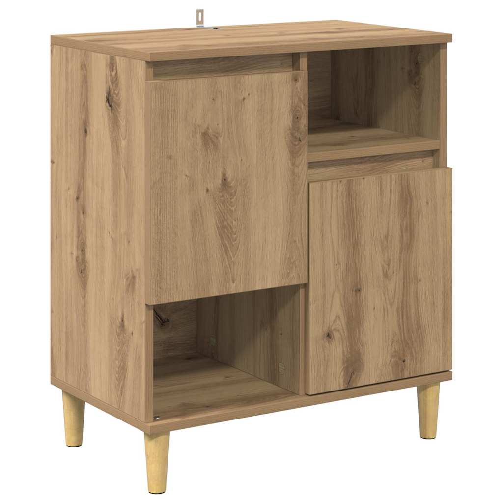 Oldalszekrények 3 db Artisan tölgy 60 x 35 x 70 cm Szerelt Fa