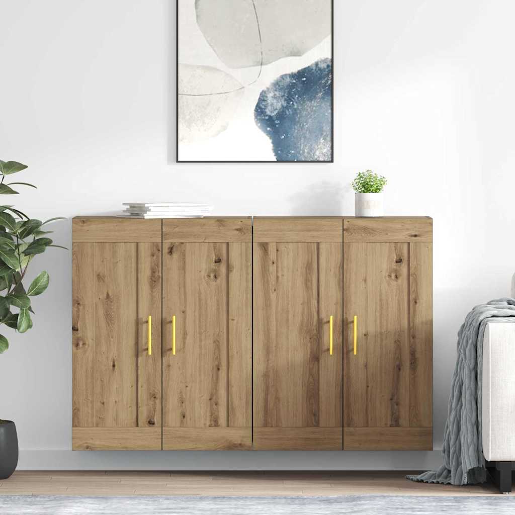 Fali szekrény 2 db Artisan tölgy 69,5 x 34 x 90 cm Szerelt Fa