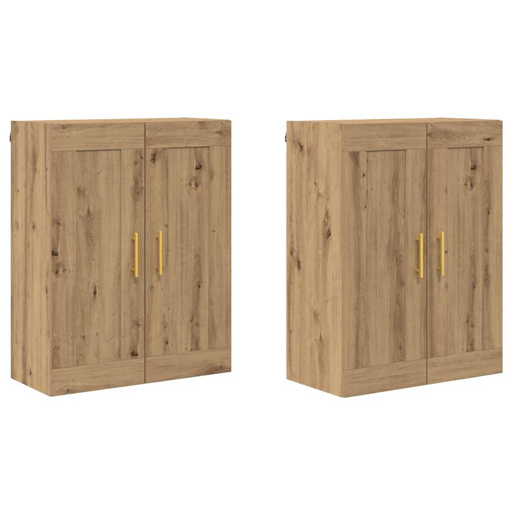 Fali szekrény 2 db Artisan tölgy 69,5 x 34 x 90 cm Szerelt Fa