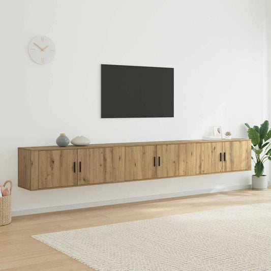 Fali TV szekrény szett 3 pcs Artisan tölgy 100 x 34,5 x 40 cm