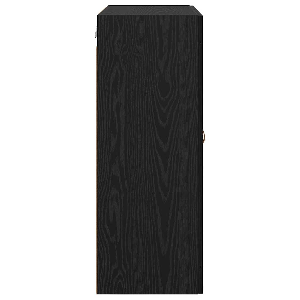 Fali szekrény 2 db Fekete tölgy 69,5 x 34 x 90 cm Szerelt Fa