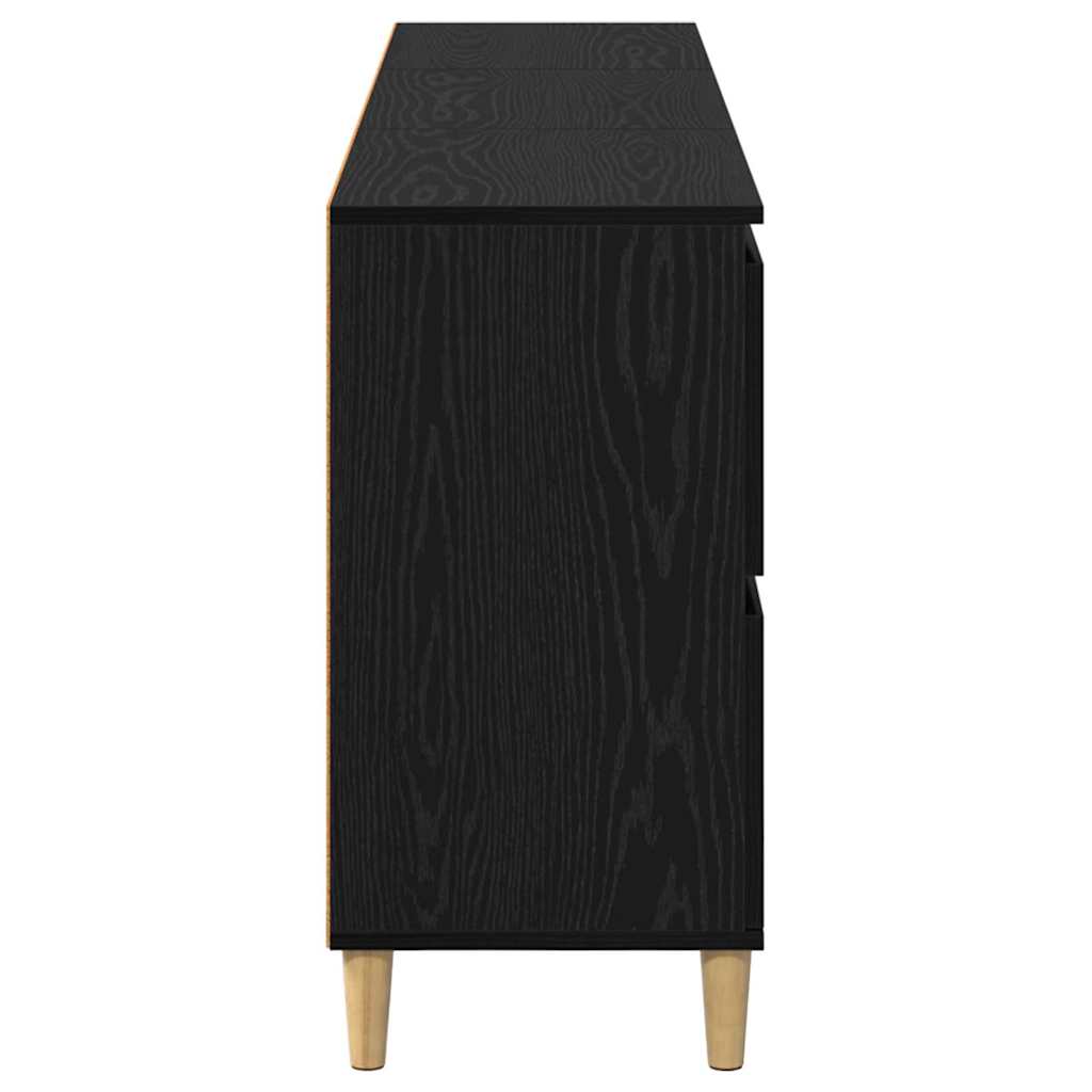 Oldalszekrények 3 db Fekete tölgy 60 x 35 x 70 cm Szerelt Fa