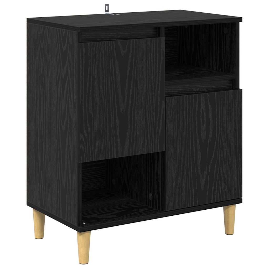 Oldalszekrények 3 db Fekete tölgy 60 x 35 x 70 cm Szerelt Fa