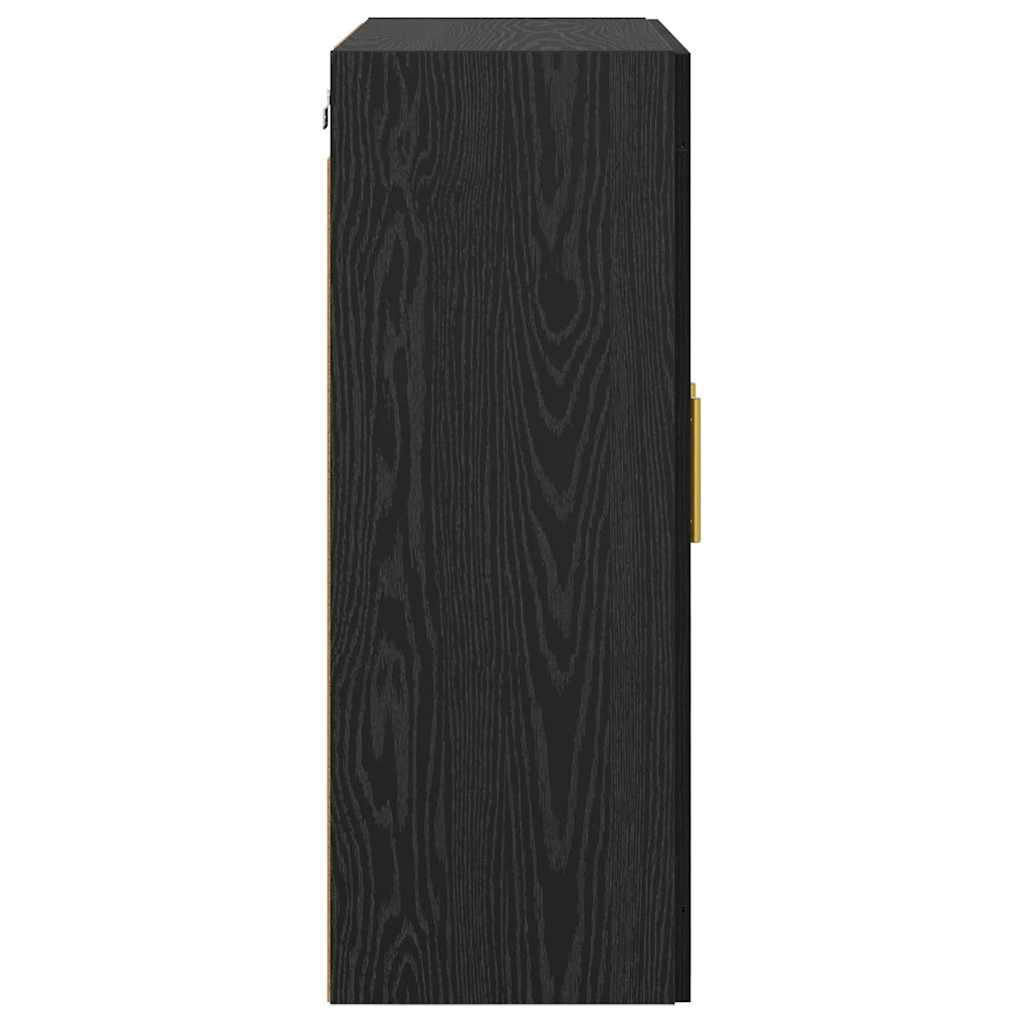 Fali szekrény 2 db Fekete tölgy 69,5 x 34 x 90 cm Szerelt Fa