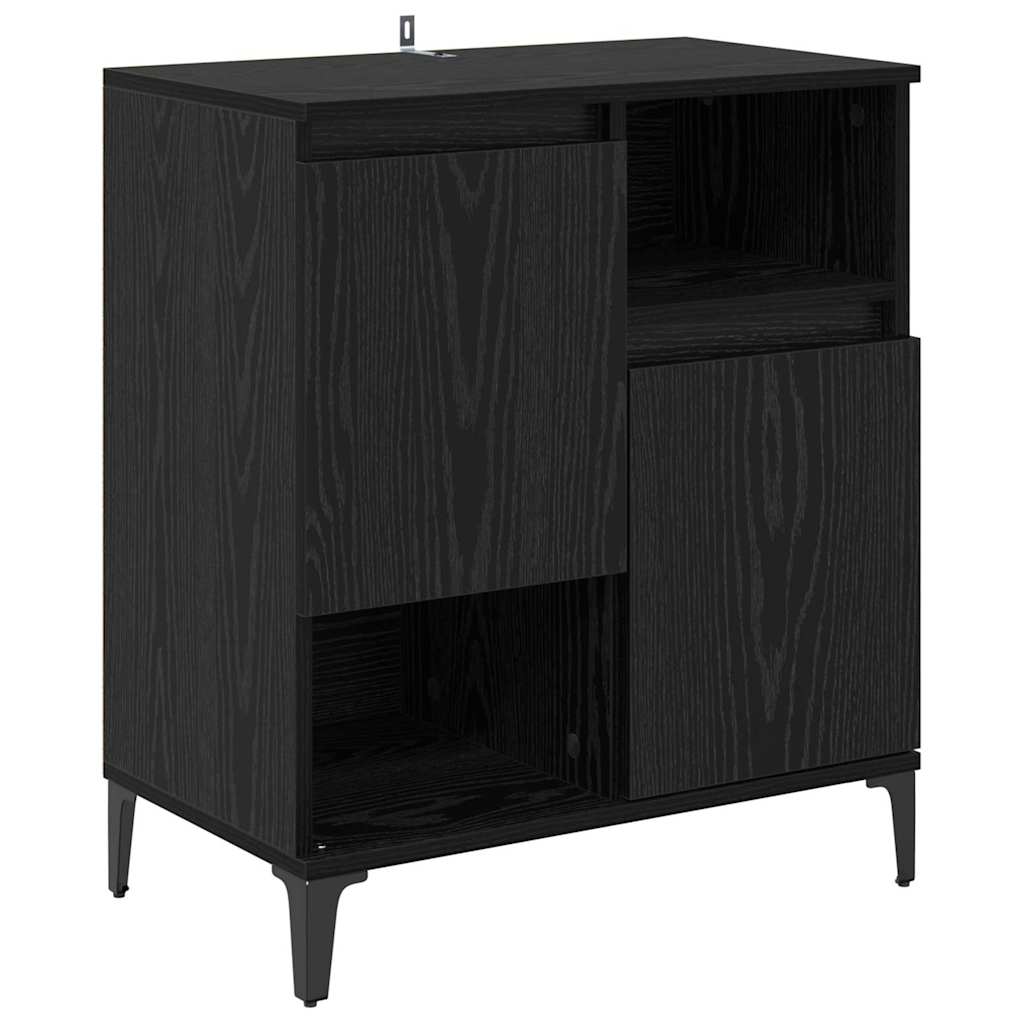 Oldalszekrények 3 db Fekete tölgy 60 x 35 x 70 cm Szerelt Fa