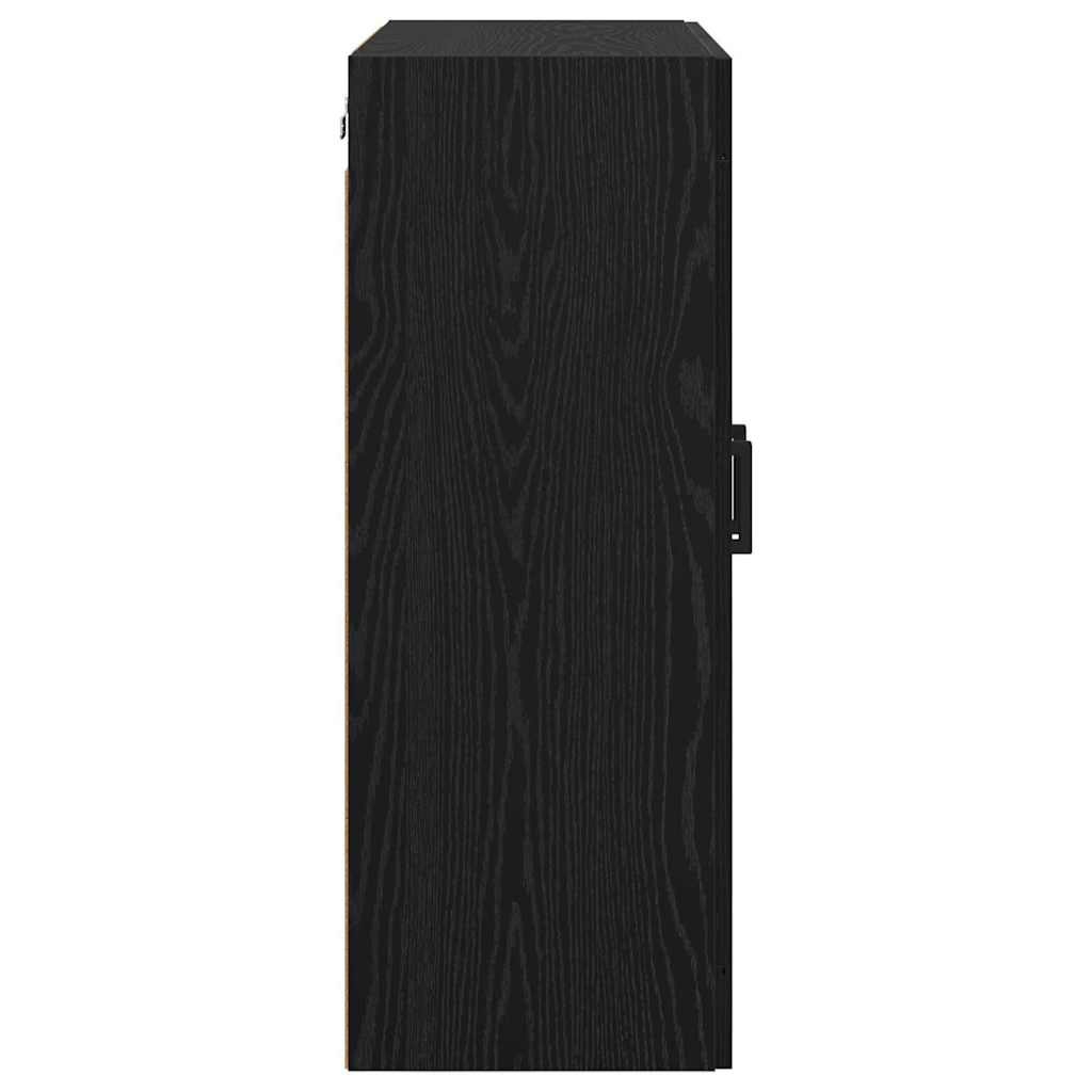 Fali szekrény 2 db Fekete tölgy 69,5 x 34 x 90 cm Szerelt Fa
