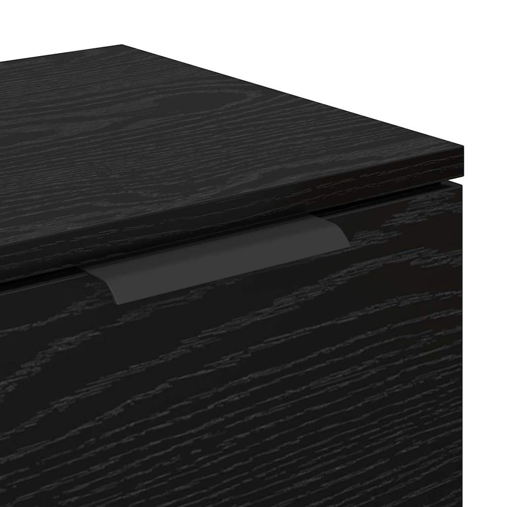Oldalszekrények 2 pcs Fekete tölgy 60 x 30 x 70 cm Szerelt Fa