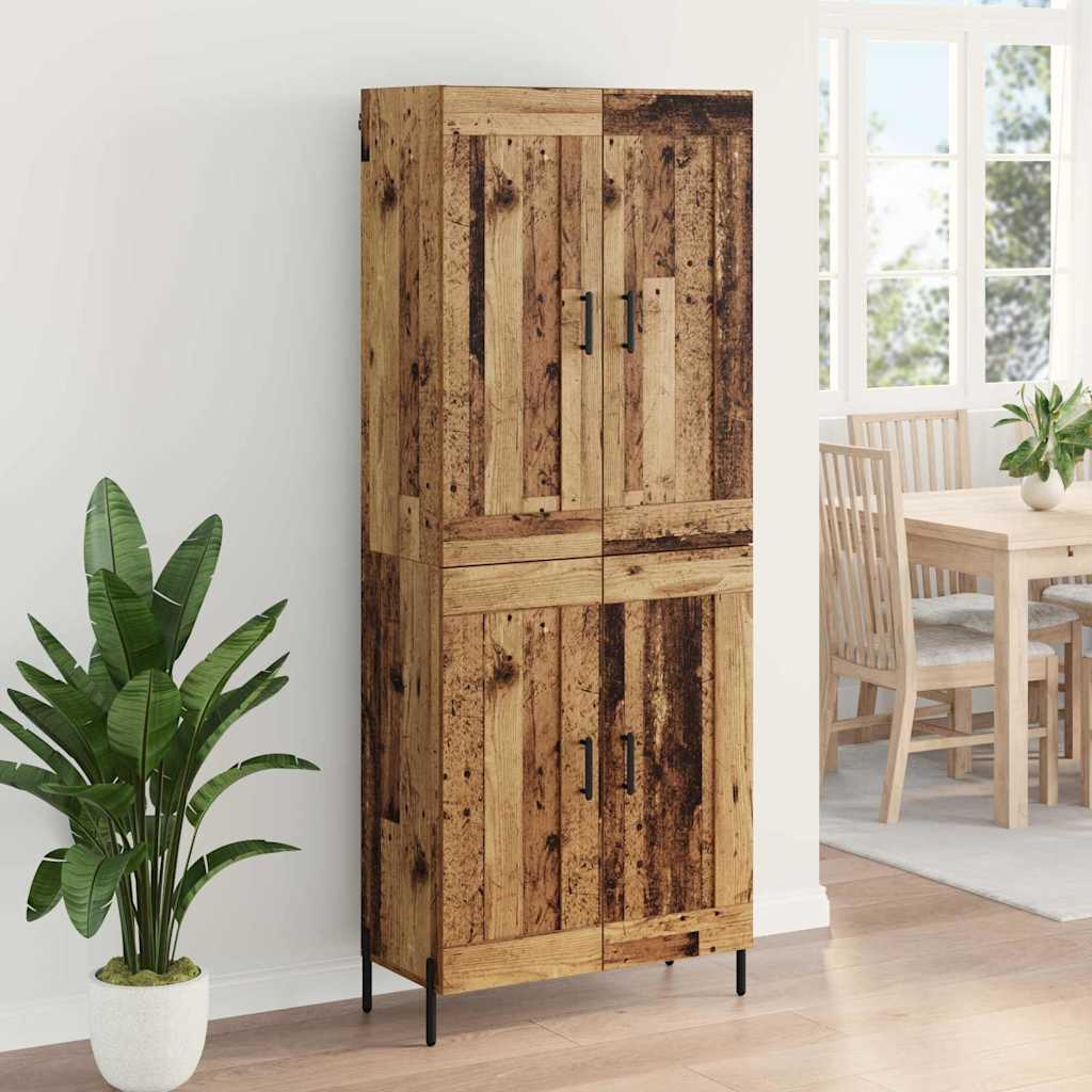 Magasfiú 2 pcs Öreg fa 69,5 x 34 x 180 cm Szerelt Fa