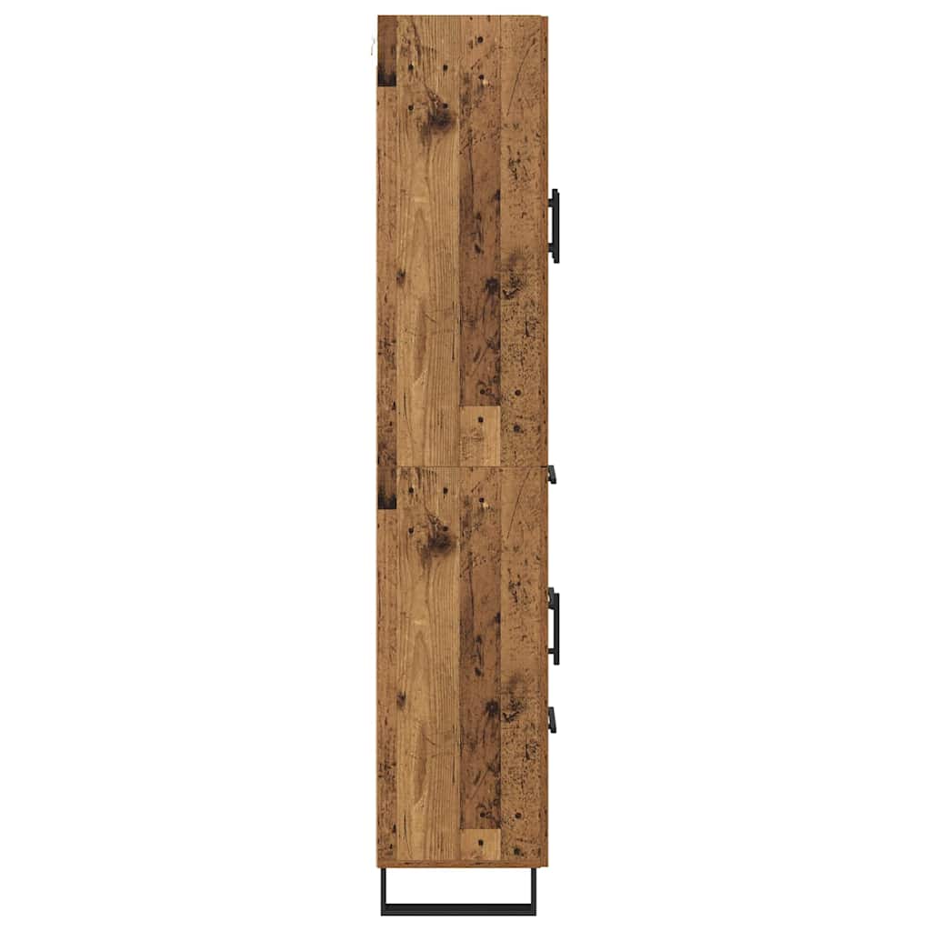 Magasfiú 2 pcs Öreg fa 69,5 x 34 x 180 cm Szerelt fa és Üveg