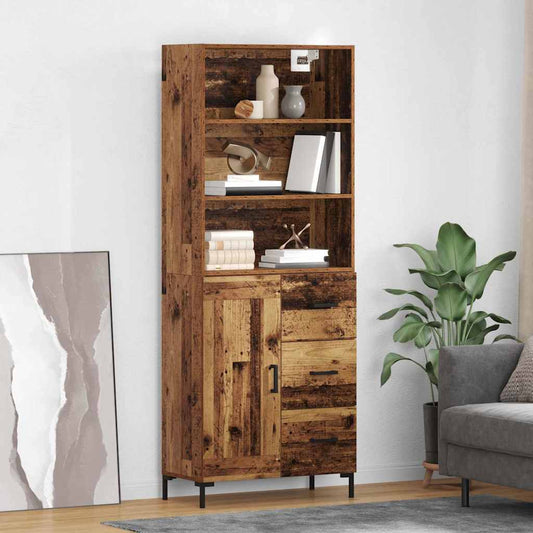 Magasfiú fiókkal Öreg fa 69,5 x 34 x 180 cm Faanyag