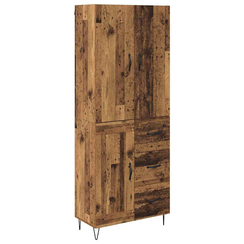 Magasfiú 2 pcs Öreg fa 69,5 x 34 x 180 cm Szerelt Fa