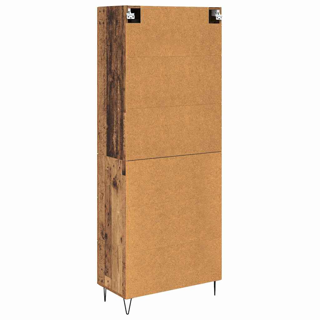 Magasfiú 2 pcs Öreg fa 69,5 x 34 x 180 cm Szerelt Fa