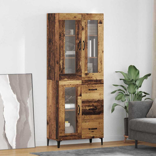 Magasfiú Falra szerelhető Öreg fa 69,5 x 34 x 180 cm Faanyag