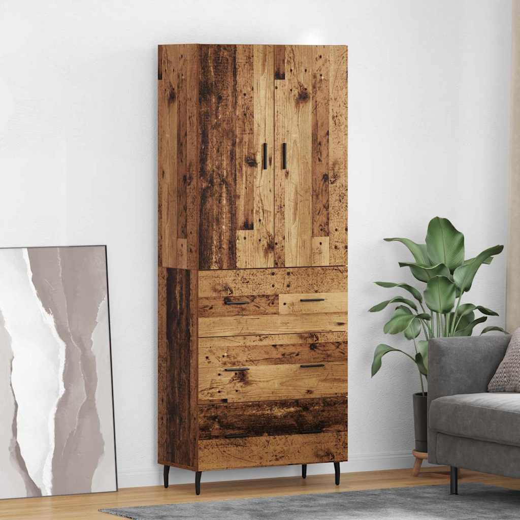 Magasfiú 2 pcs Öreg fa 69,5 x 34 x 180 cm Szerelt Fa