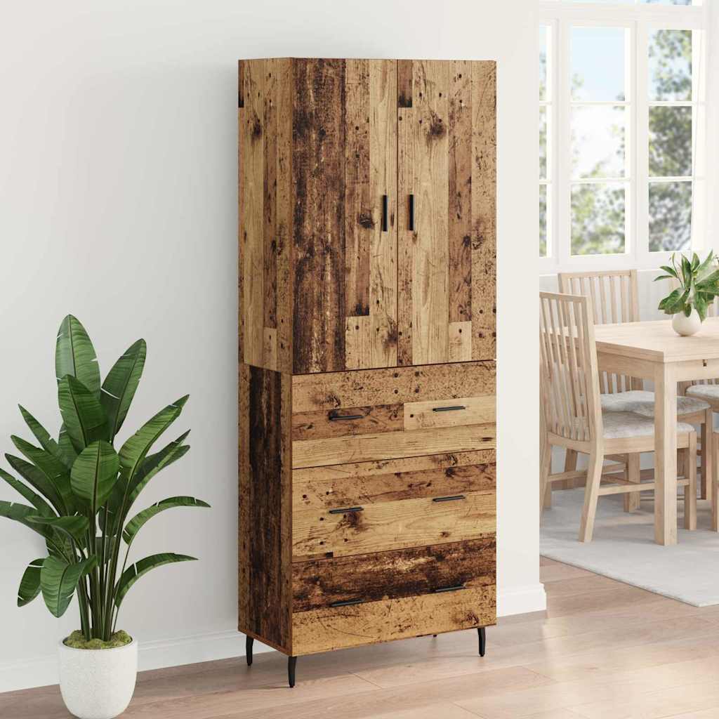 Magasfiú 2 pcs Öreg fa 69,5 x 34 x 180 cm Szerelt Fa