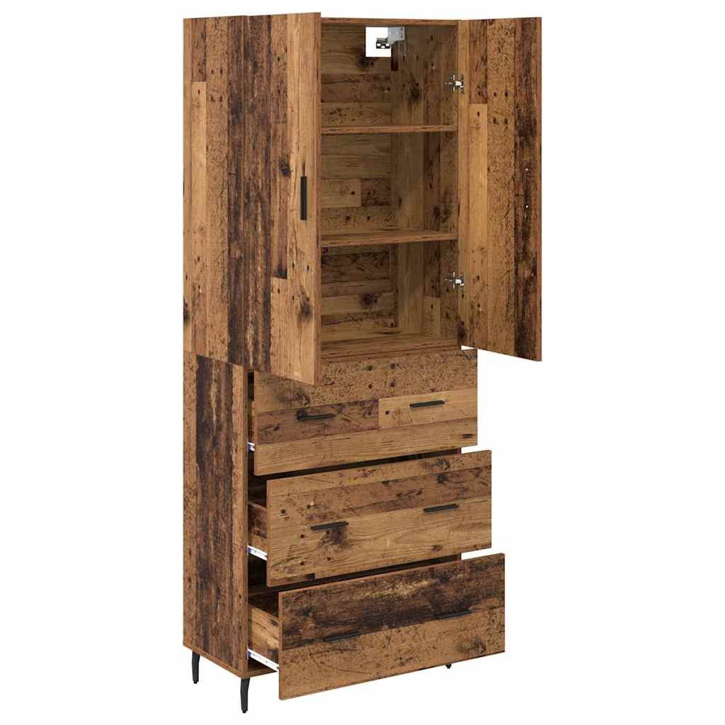 Magasfiú 2 pcs Öreg fa 69,5 x 34 x 180 cm Szerelt Fa