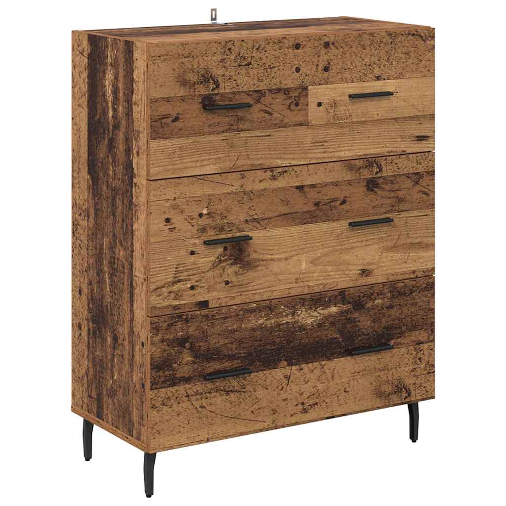 Magasfiú 2 pcs Öreg fa 69,5 x 34 x 180 cm Szerelt Fa