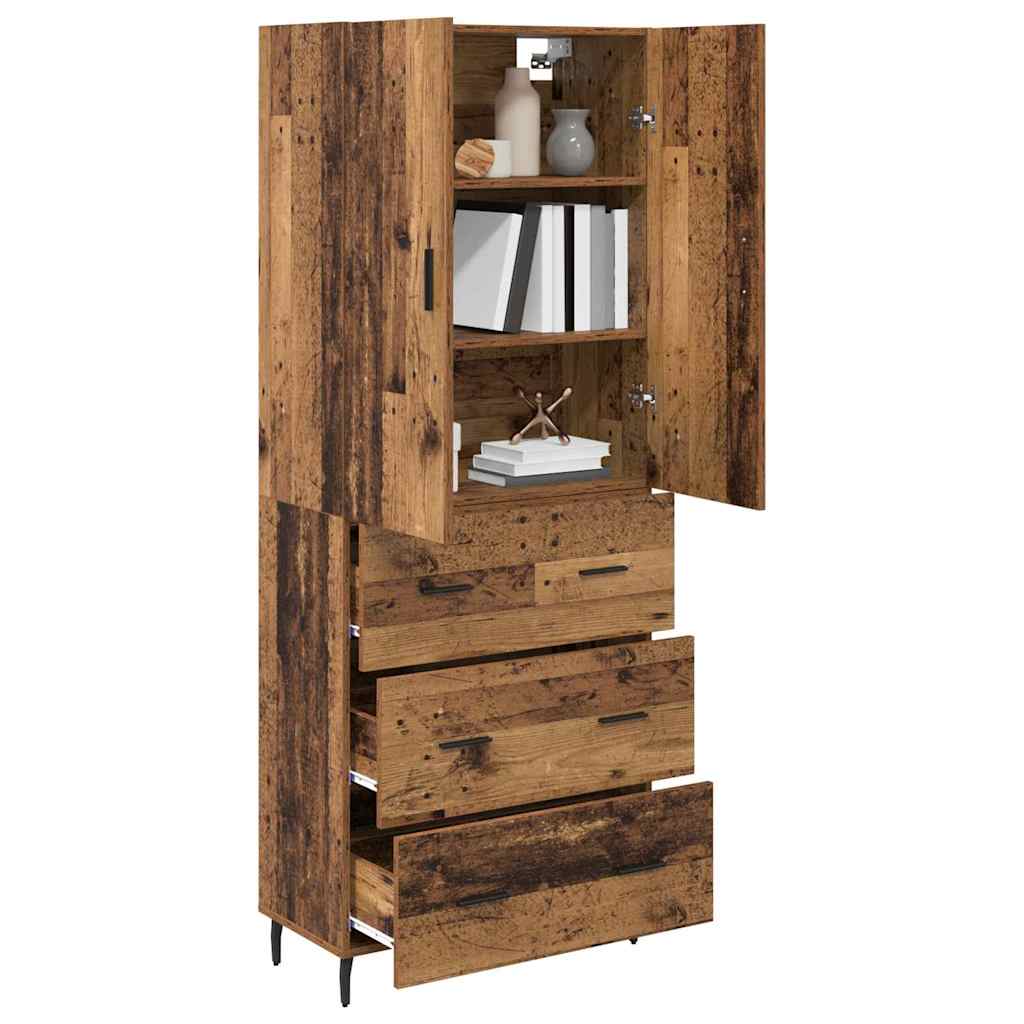 Magasfiú 2 pcs Öreg fa 69,5 x 34 x 180 cm Szerelt Fa