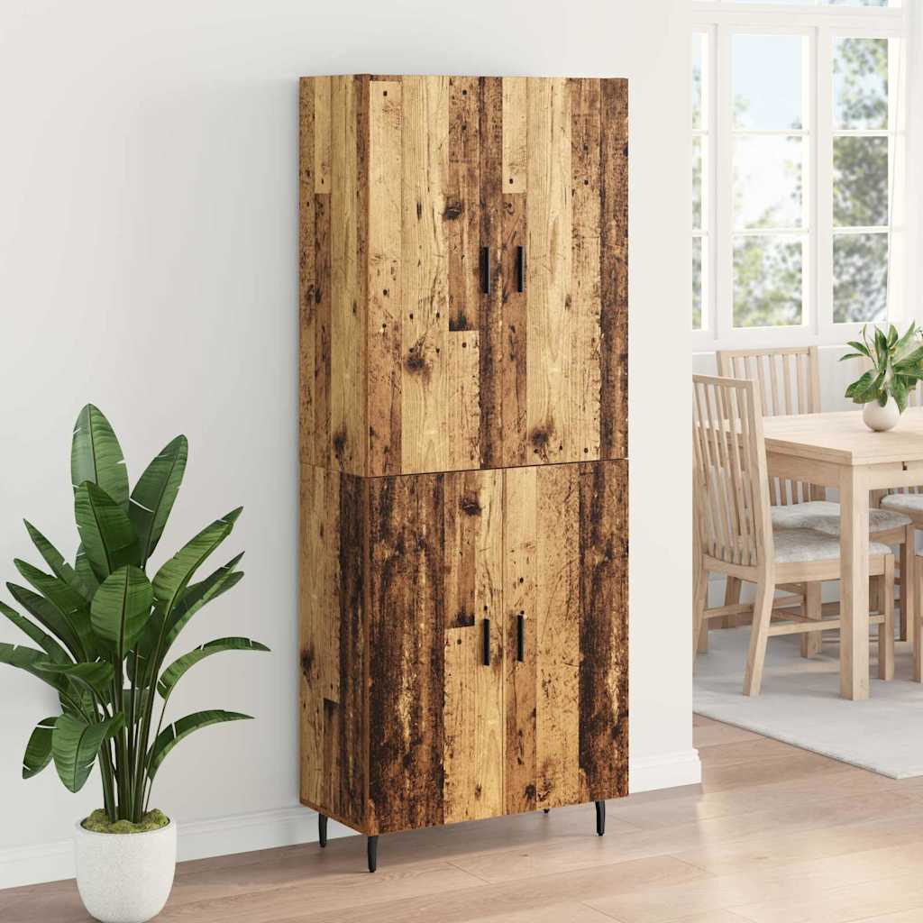 Magasfiú 2 pcs Öreg fa 69,5 x 34 x 180 cm Szerelt Fa