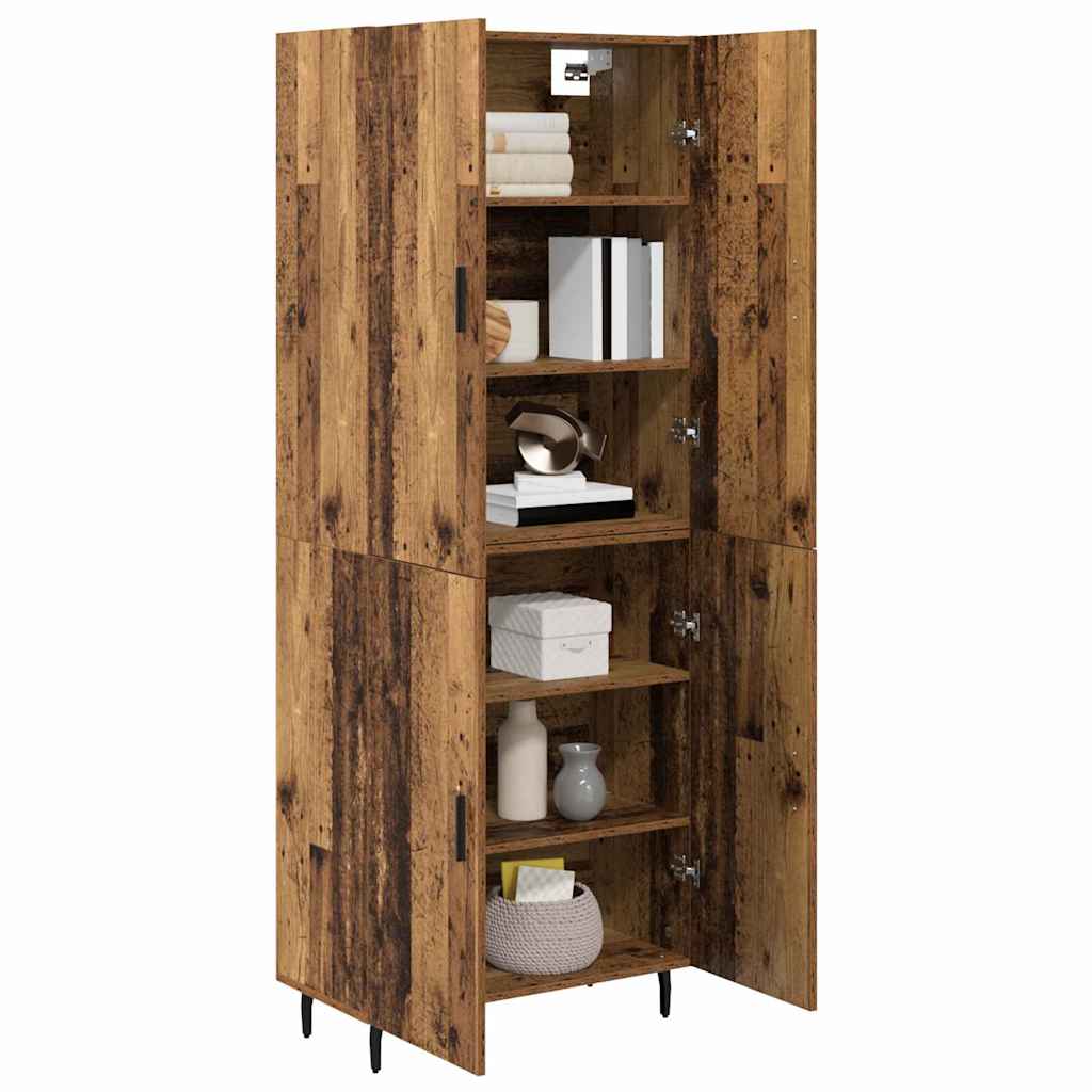 Magasfiú 2 pcs Öreg fa 69,5 x 34 x 180 cm Szerelt Fa
