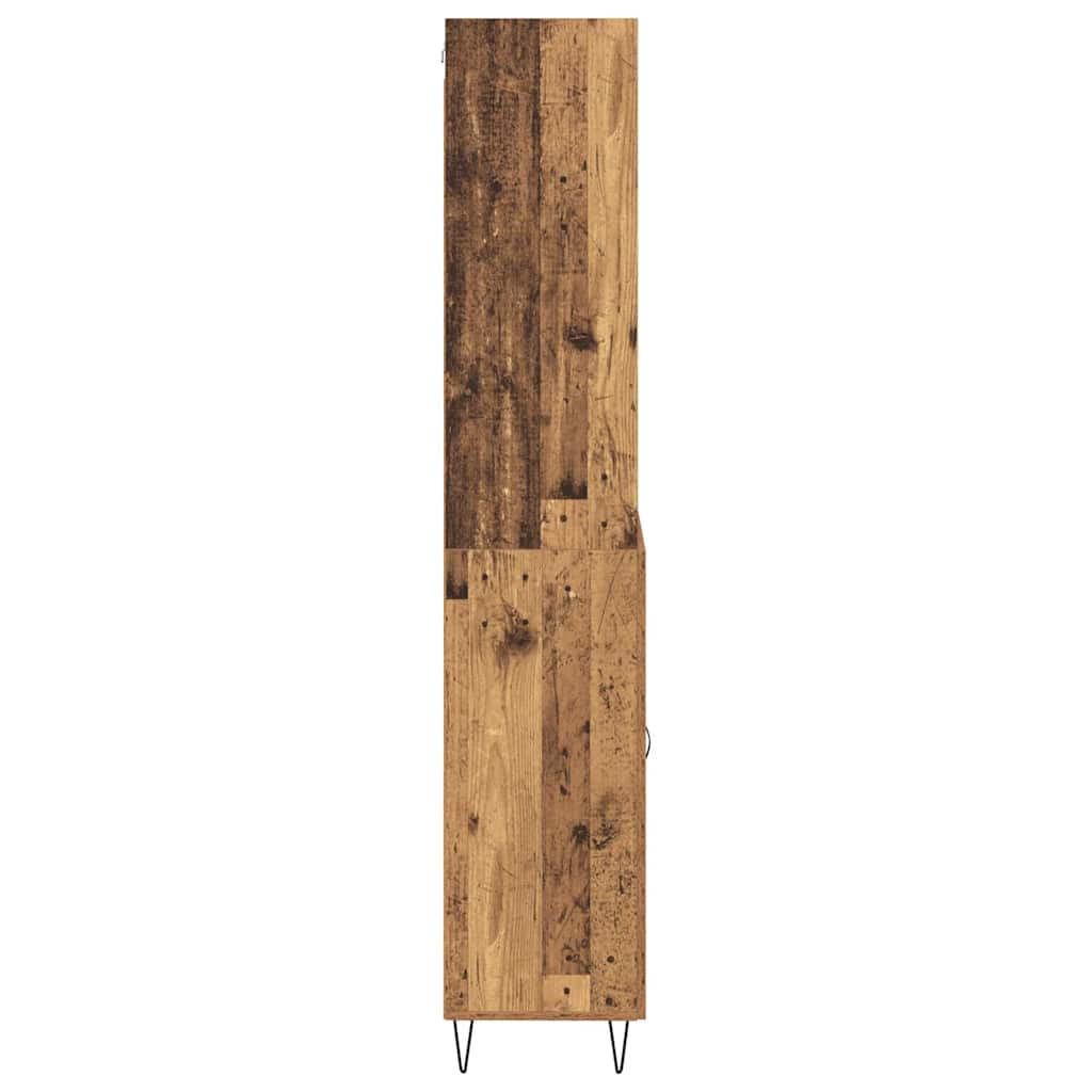 Magasfiú 2 pcs Öreg fa 69,5 x 34 x 180 cm Szerelt fa és Üveg