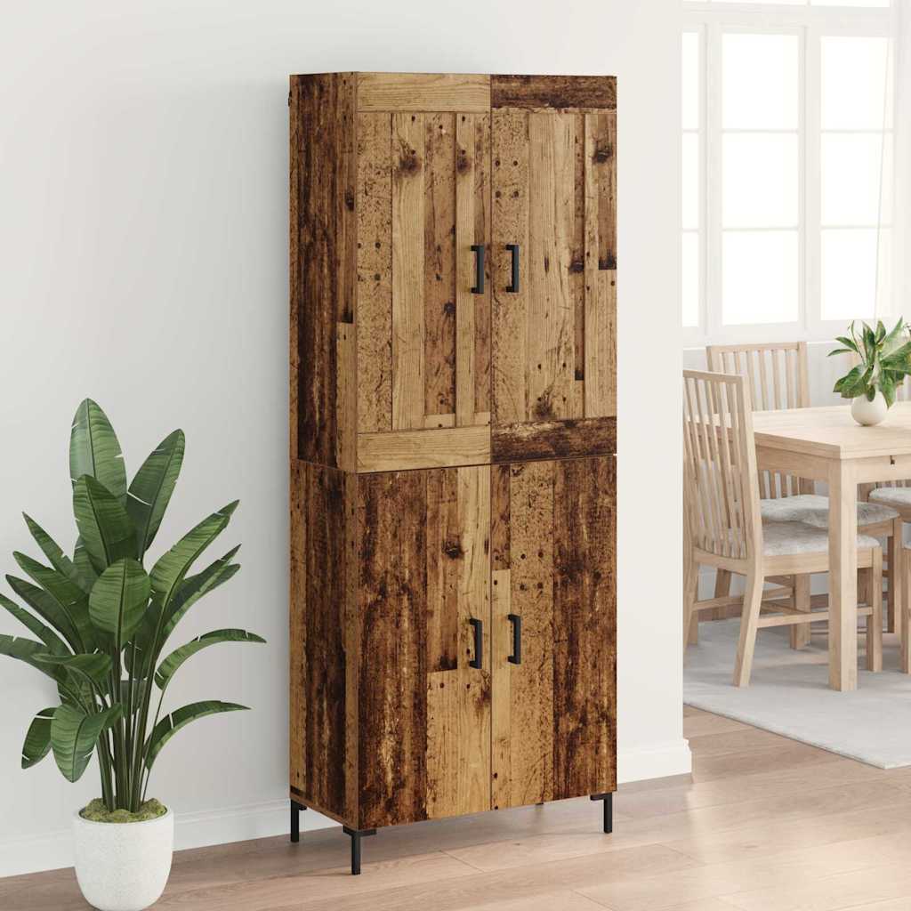 Magasfiú 2 pcs Öreg fa 69,5 x 34 x 180 cm Szerelt Fa